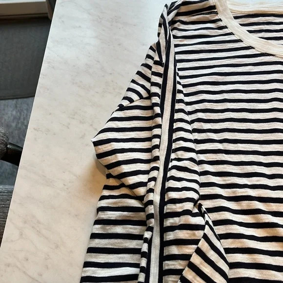 Talbots Black Long Sleeve Striped Tee Shirt. NWT. XLP - Picture 8 of 8